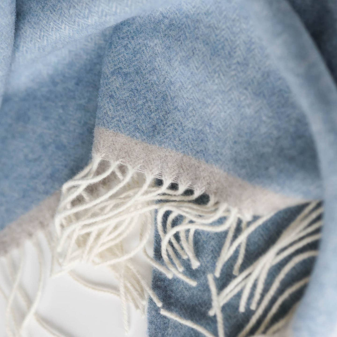MILANO Cashmere Throw, Blue