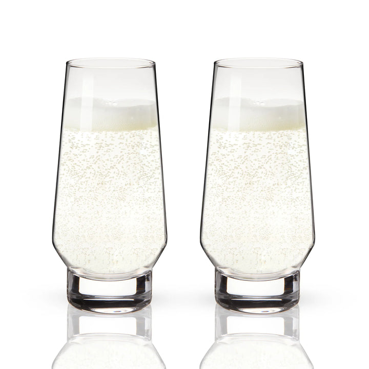 Raye Weighted Crystal Champagne Flutes - Set of 2