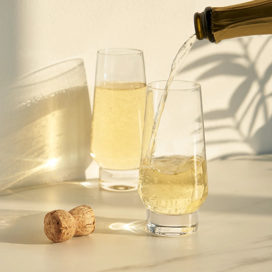 Raye Weighted Crystal Champagne Flutes - Set of 2
