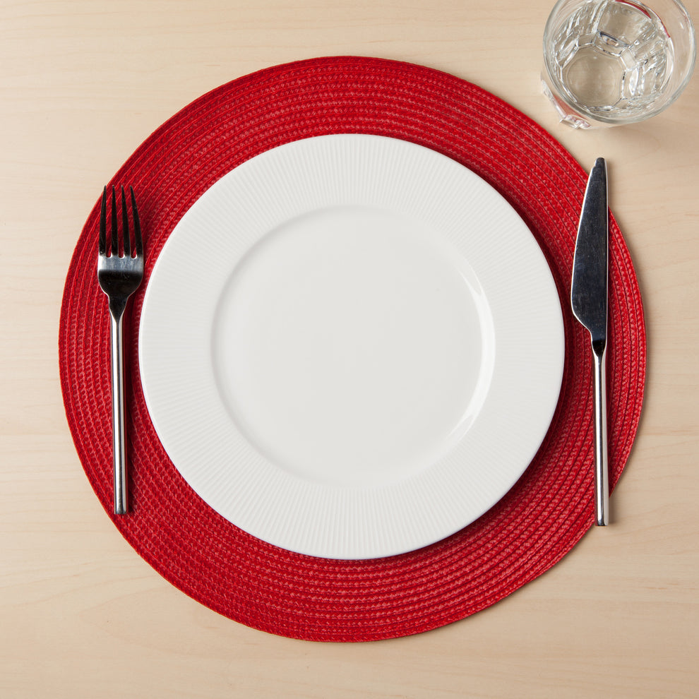Red Round Placemat