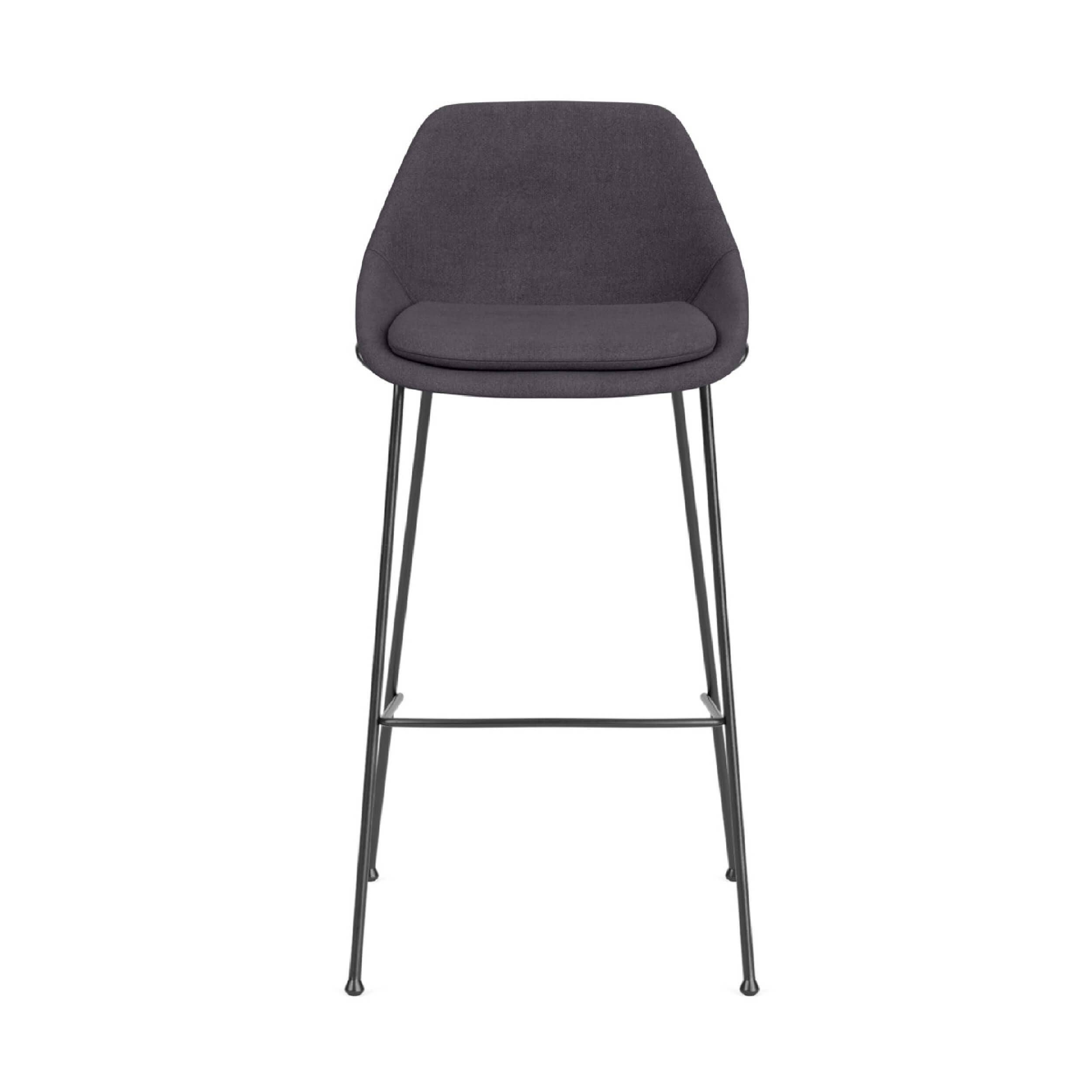 Nixon Bar Stool – Dark Grey Fabric | Modern Comfort – TUCK
