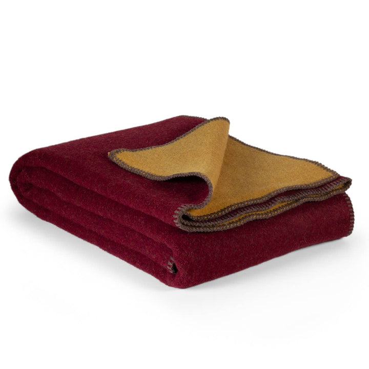 Wine & Honey Wool Blanket