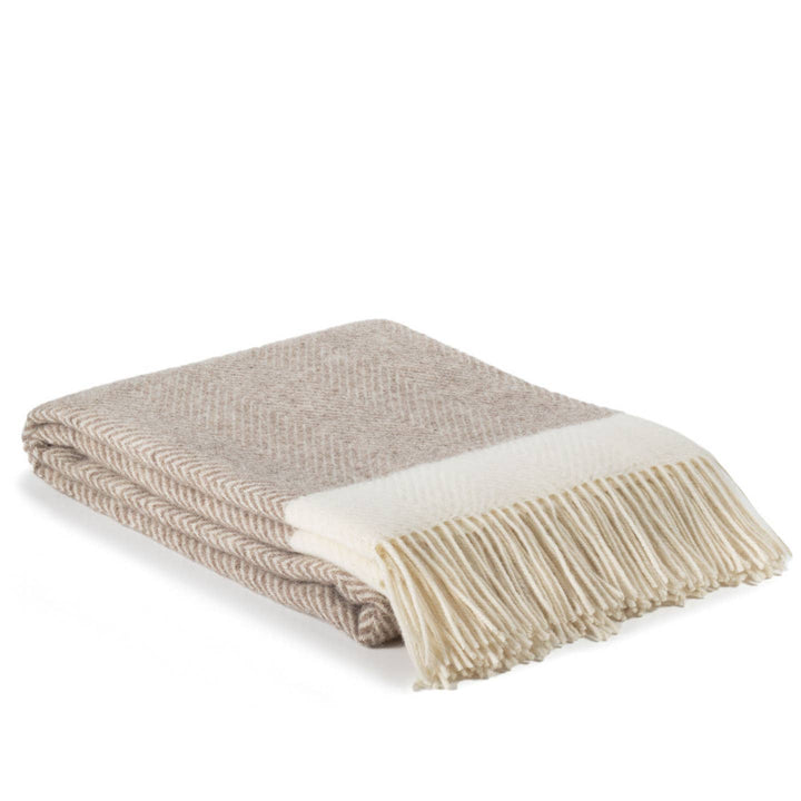 Florence Wool Throw, Beige
