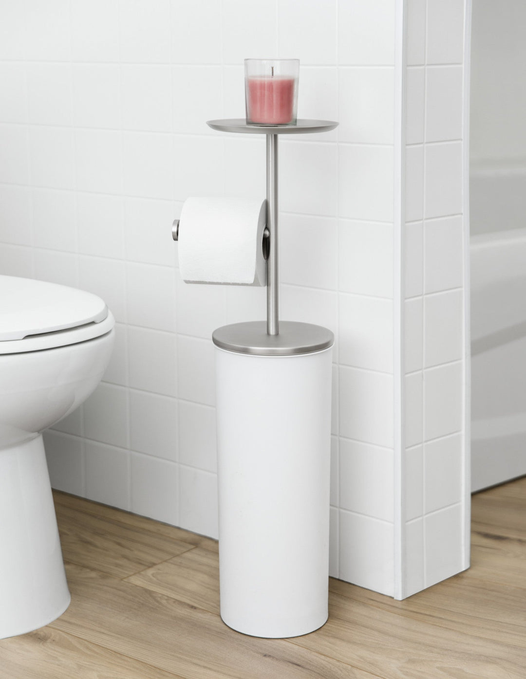 Toilet Paper Stands | color: White-Nickel