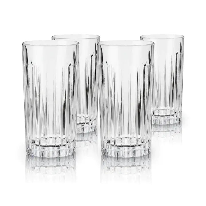 Reserve Milo European Crystal Highball Glasses - Set of 4