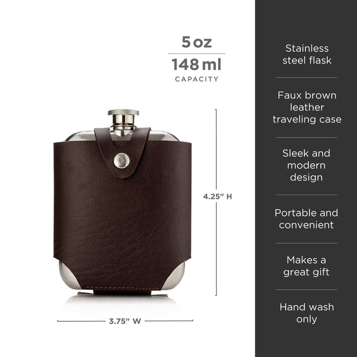 Stainless Steel Flask w/ Traveling Case