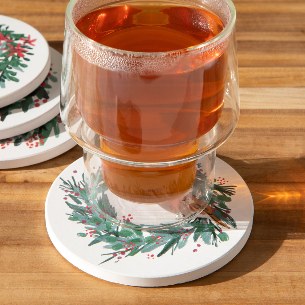 Wreaths Coasters, Set of 4