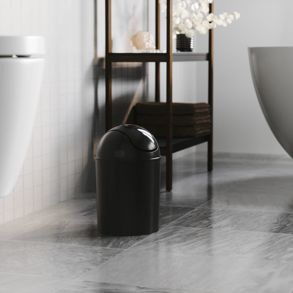 Bathroom Trash Cans | color: Black | Hover