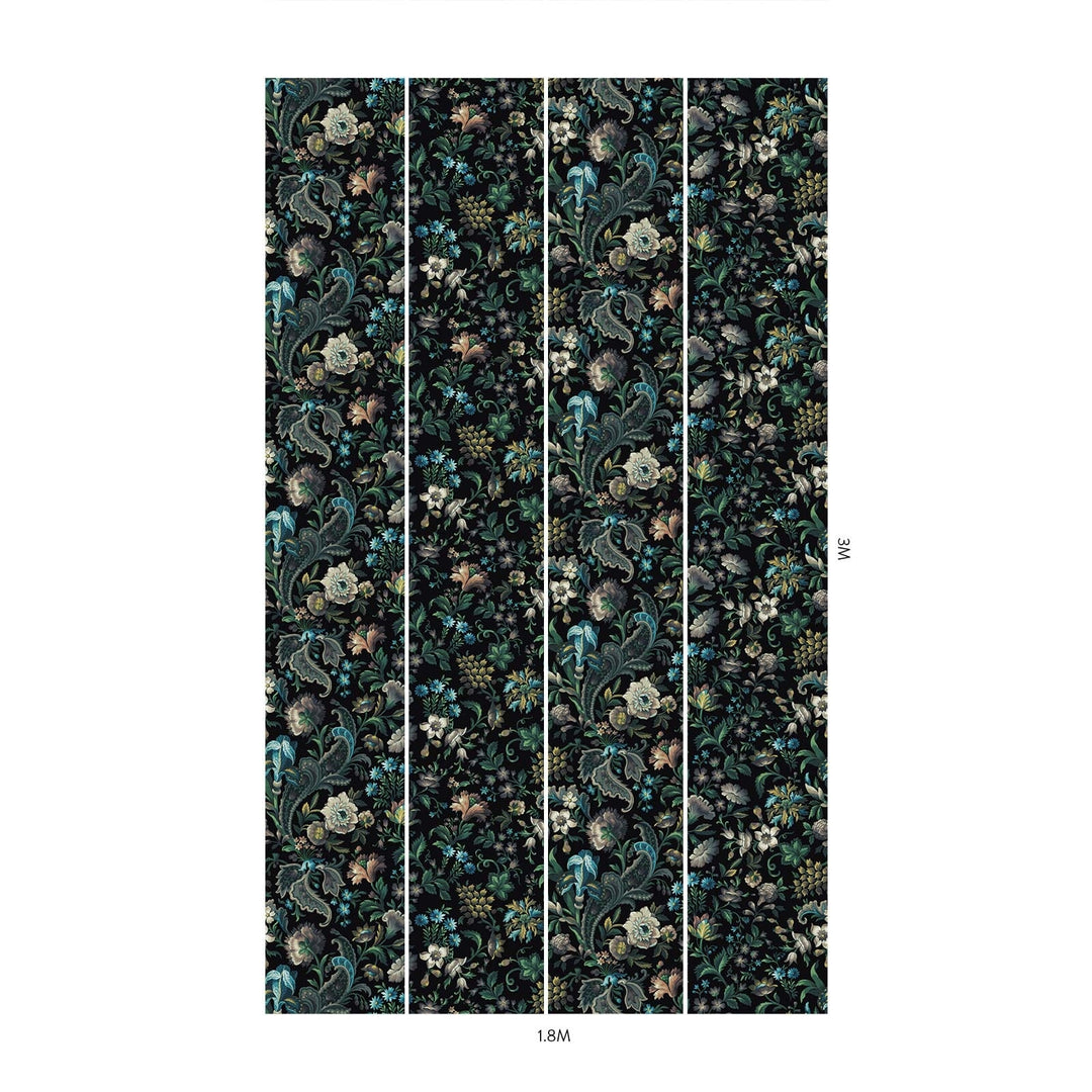 FLORIKA Wallpaper, Onyx | House of Hackney