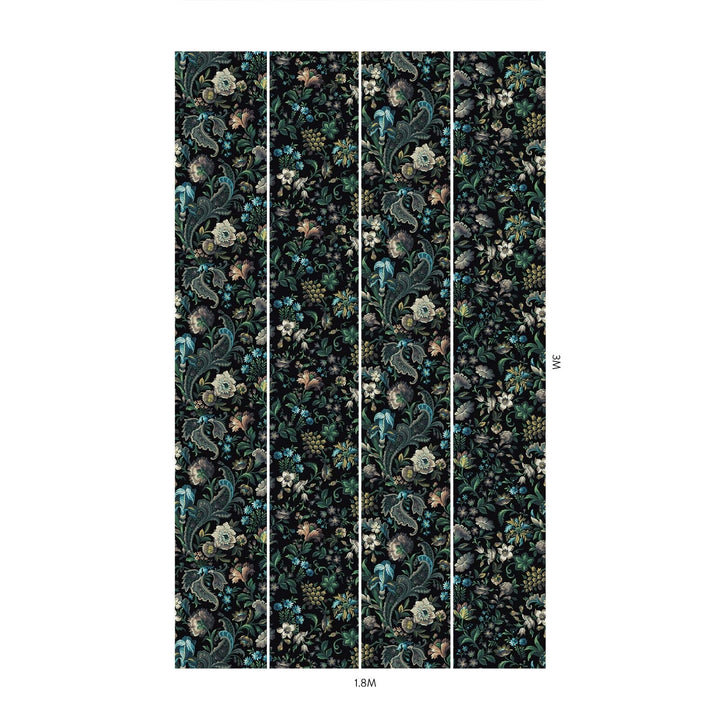 FLORIKA Wallpaper, Onyx | House of Hackney