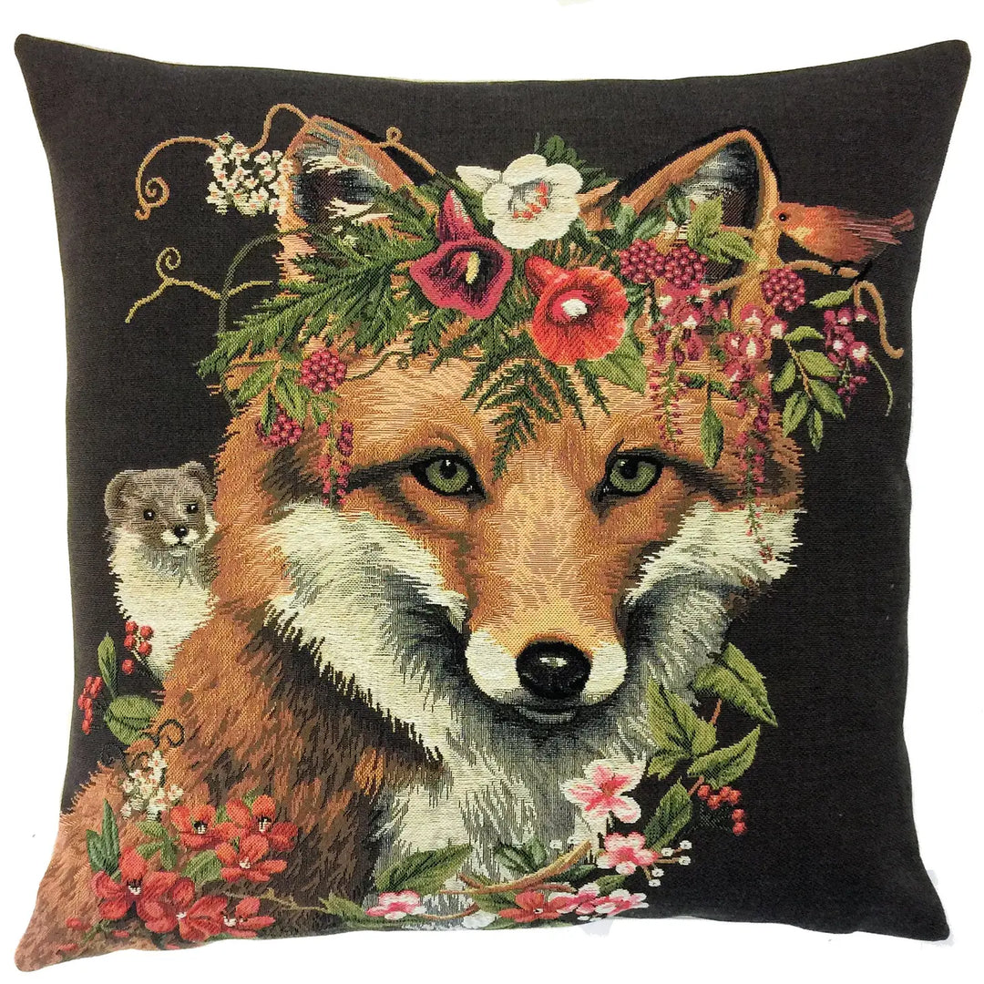 Fox with Hamster Cushion