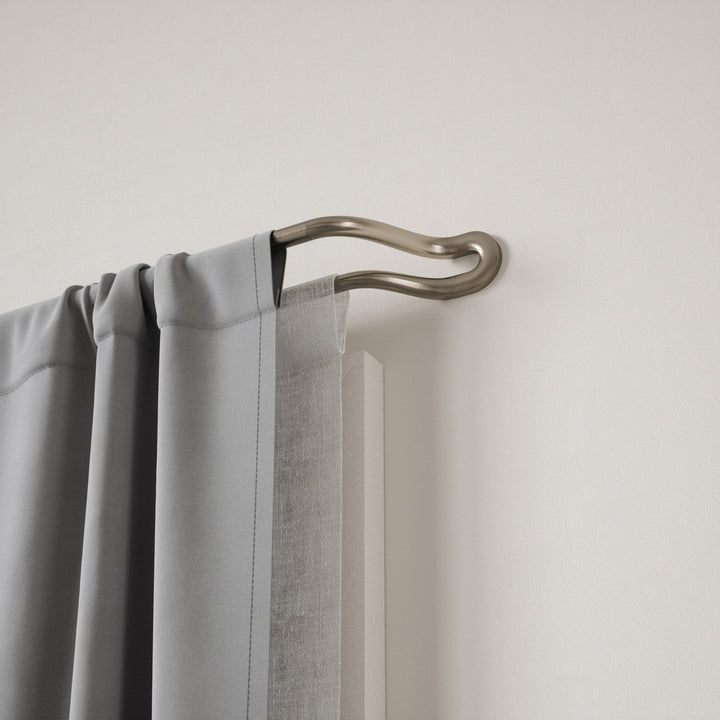 Double Curtain Rods | color: Eco-Friendly Finish Nickel | size: 42-120"""" (107-305 cm) | diameter: 3/4"""" (1.9 cm) | Hover