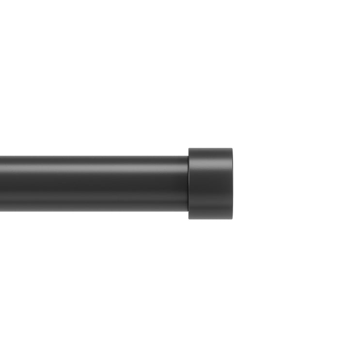 Single Curtain Rods | color: Matte-Black | size: 120-180"""" (305-457 cm) | diameter: 1"""" (2.5 cm)