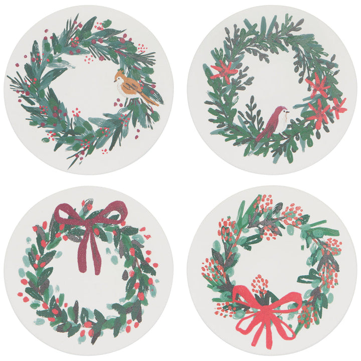 Wreaths Coasters, Set of 4