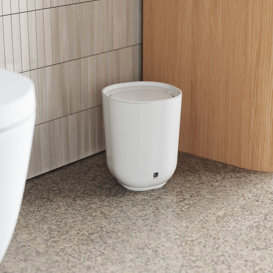 Bathroom Trash Cans | color: White