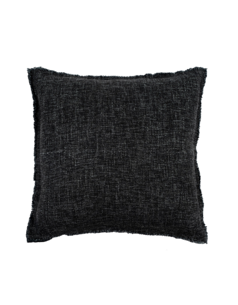 Selena Linen Cushion - Black