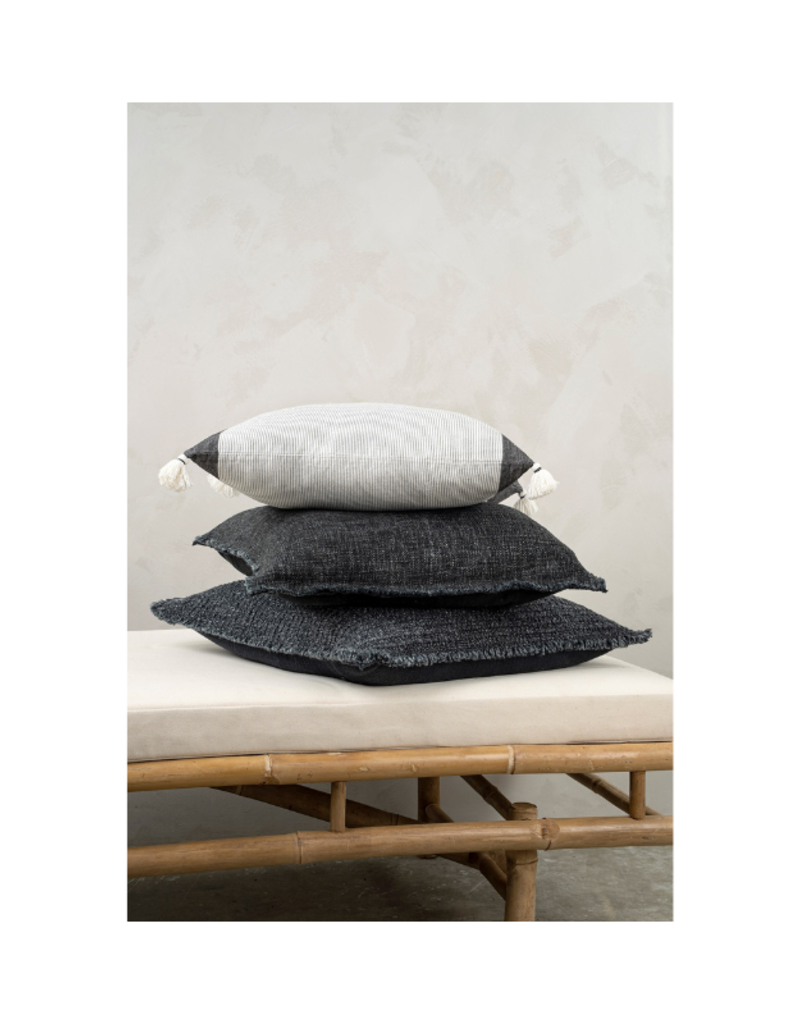 Selena Linen Cushion - Black