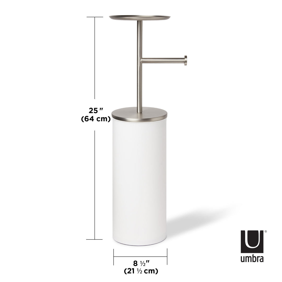 Toilet Paper Stands | color: White-Nickel