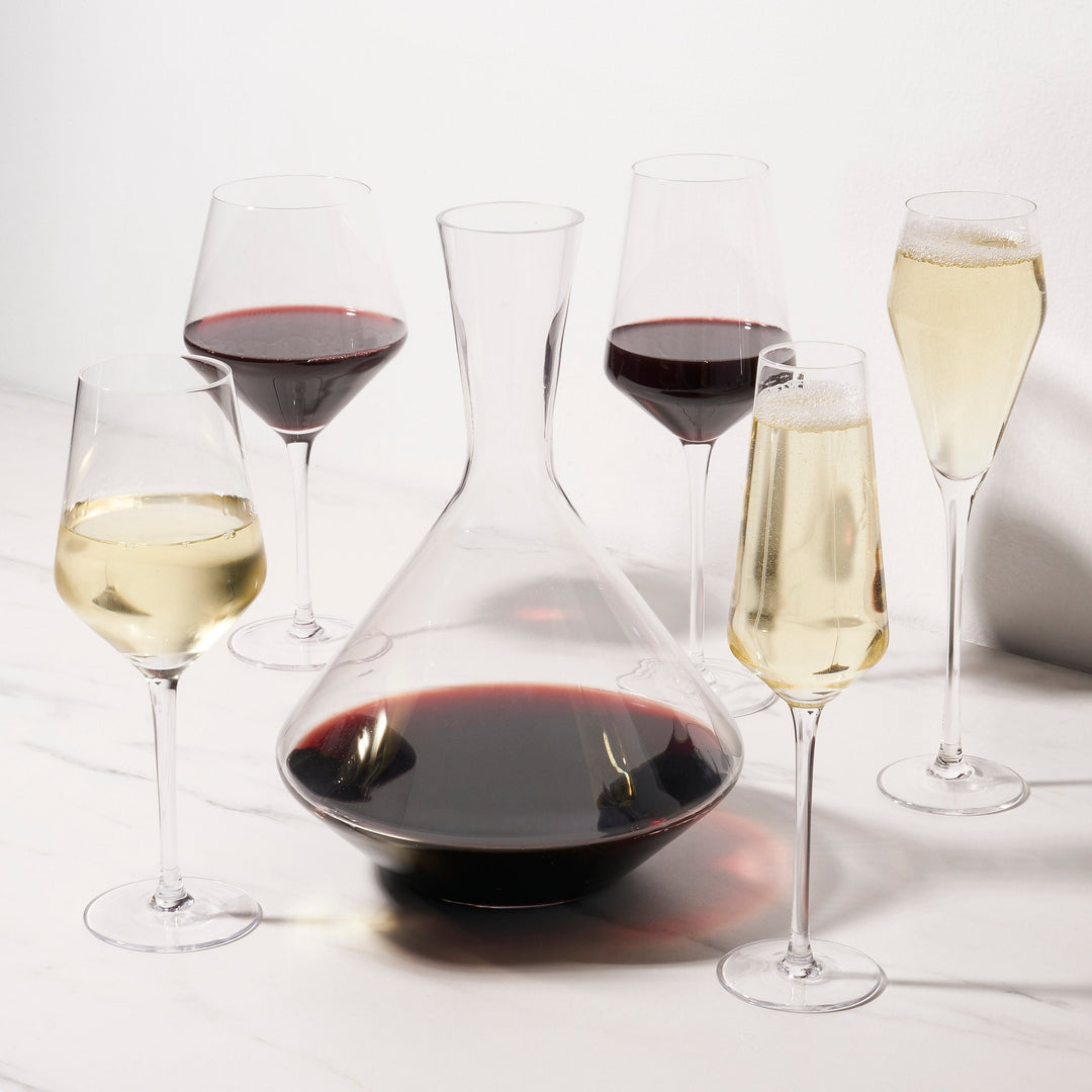 Raye Crystal Decanter & Wine Glasses Set