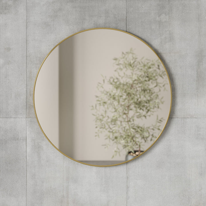 Wall Mirrors | color: Brass | size: 34"""" (86 cm)