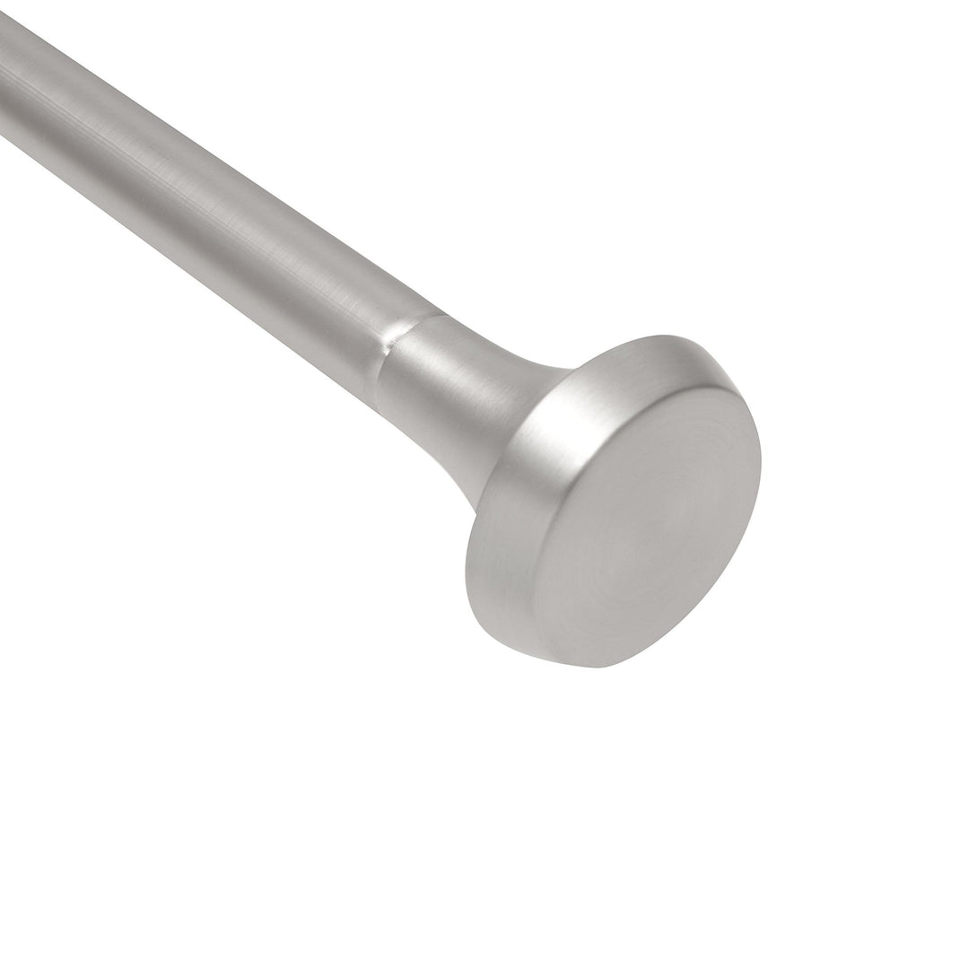 Single Curtain Rods | color: Nickel-Steel | size: 36-72"""" (91-183 cm) | diameter: 1"""" (2.5 cm)