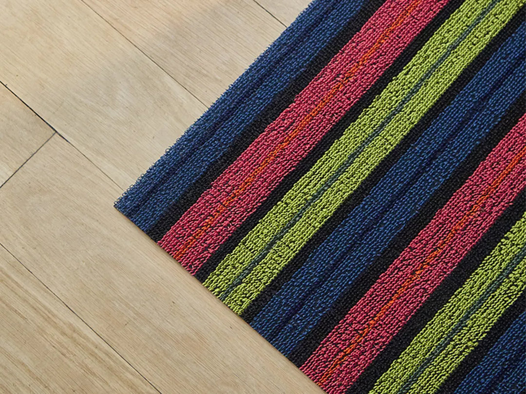 18"x28" Ribbon Stripe Doormat, Limelight