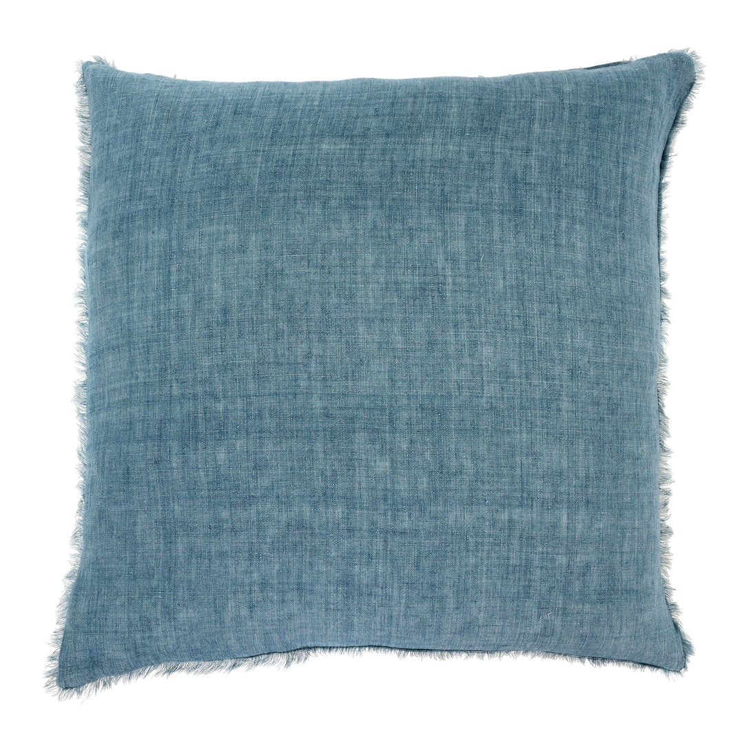 Lina Linen Cushion - Arctic Blue, 24"x24"