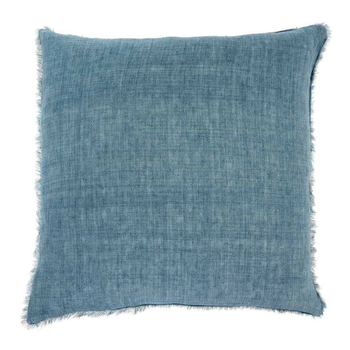 Lina Linen Cushion - Arctic Blue, 24"x24"