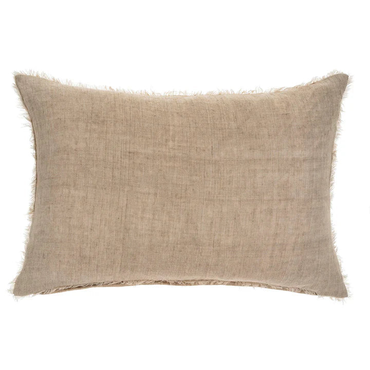 Lina Linen Cushion - Oat, 16"x24"