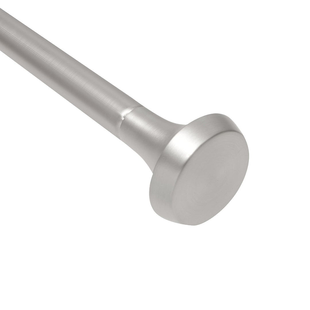 Single Curtain Rods | color: Nickel-Steel | size: 72-144"""" (183-366 cm) | diameter: 1"""" (2.5 cm)