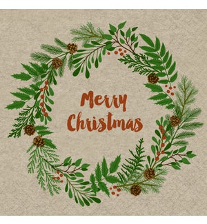 Berry Wreath - Cocktail Napkin