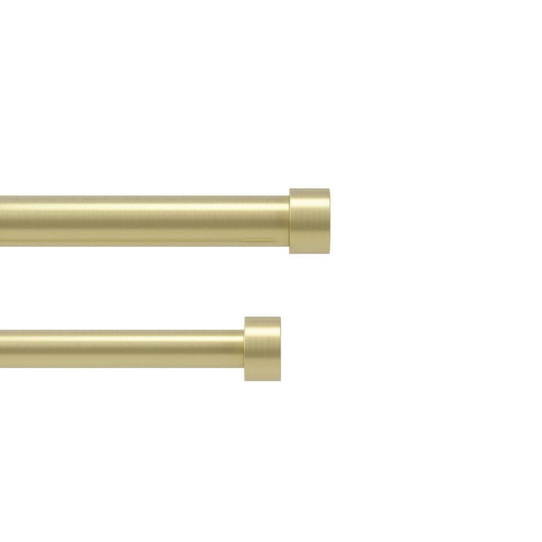 Double Curtain Rods | color: Brass | size: 66-120"""" (168-305 cm) | diameter: 1"""" (2.5 cm)