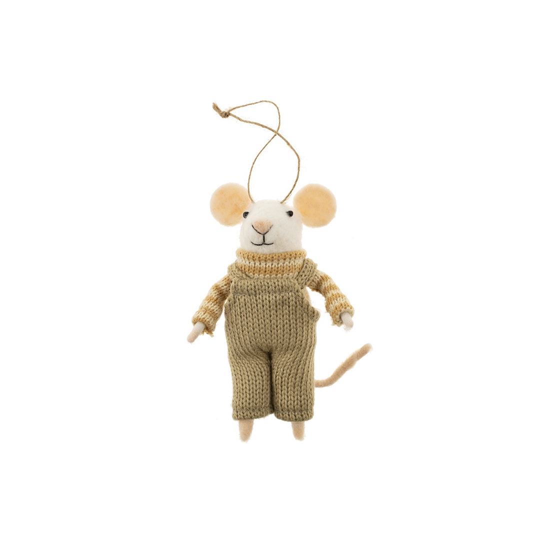 Felt Mice Overalls Olive