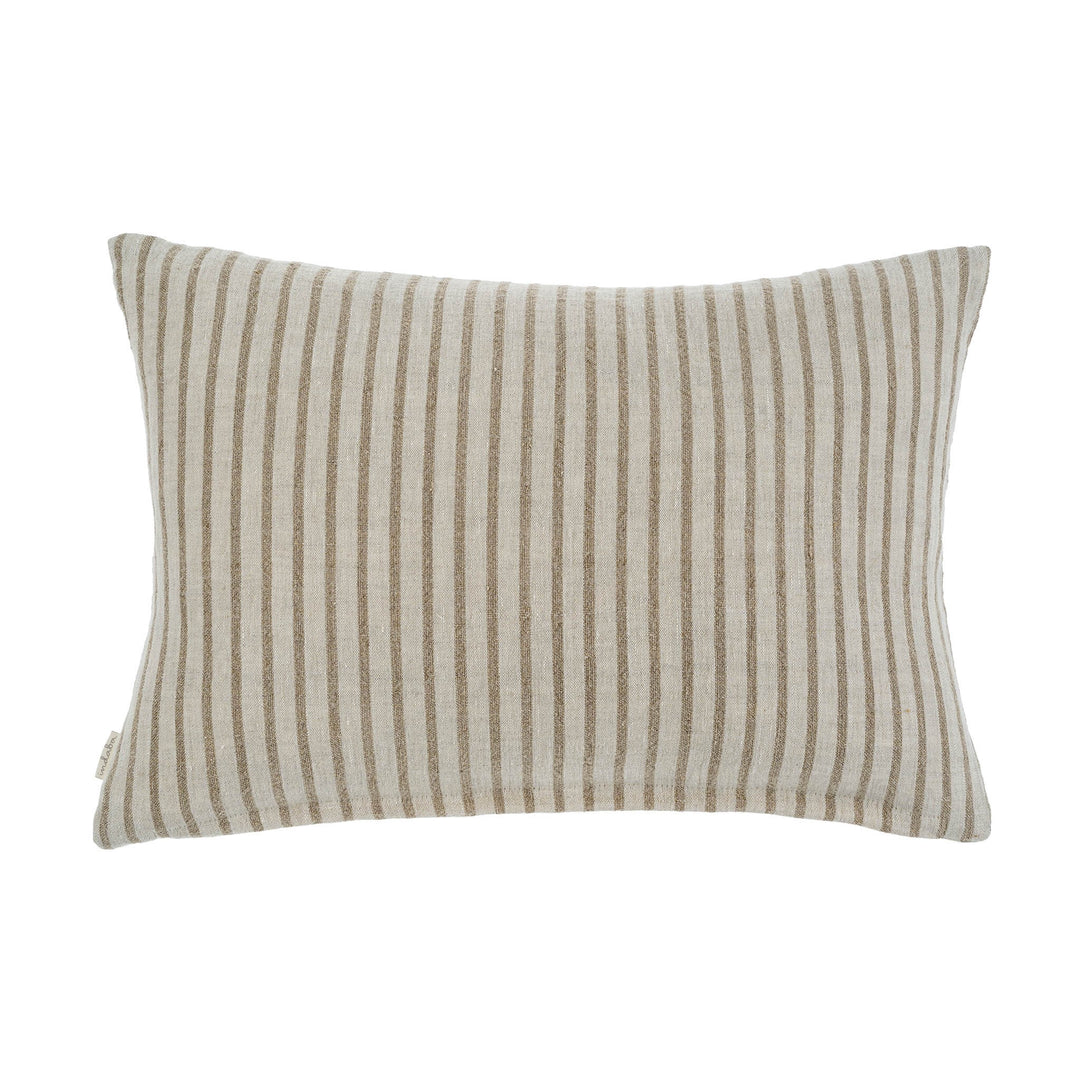 Pinstripe Linen Cushion Natural 16x24