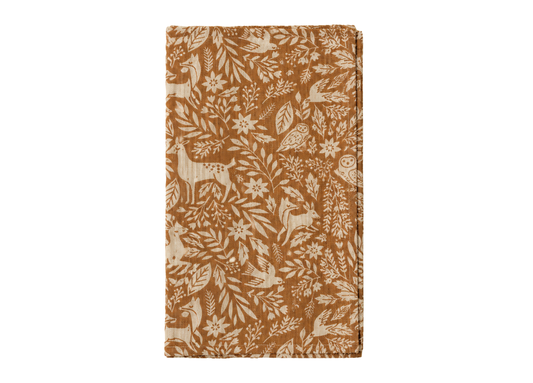 Wildwood Tea Towel, Tawny