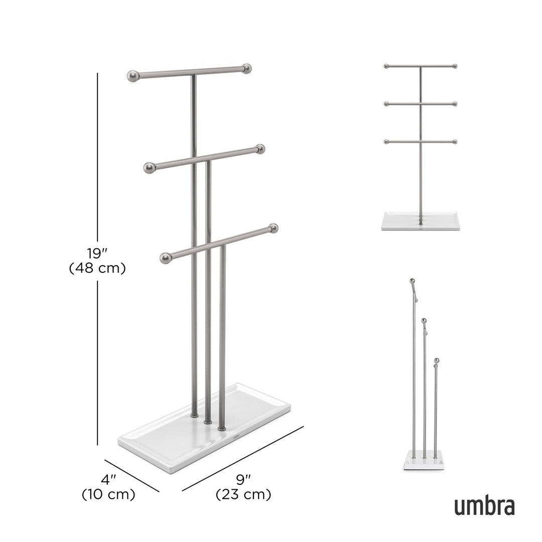 Jewelry Stands | color: White-Nickel