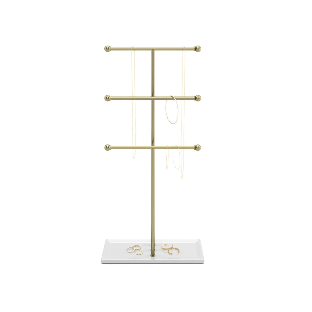 Jewelry Stands | color: White-Brass