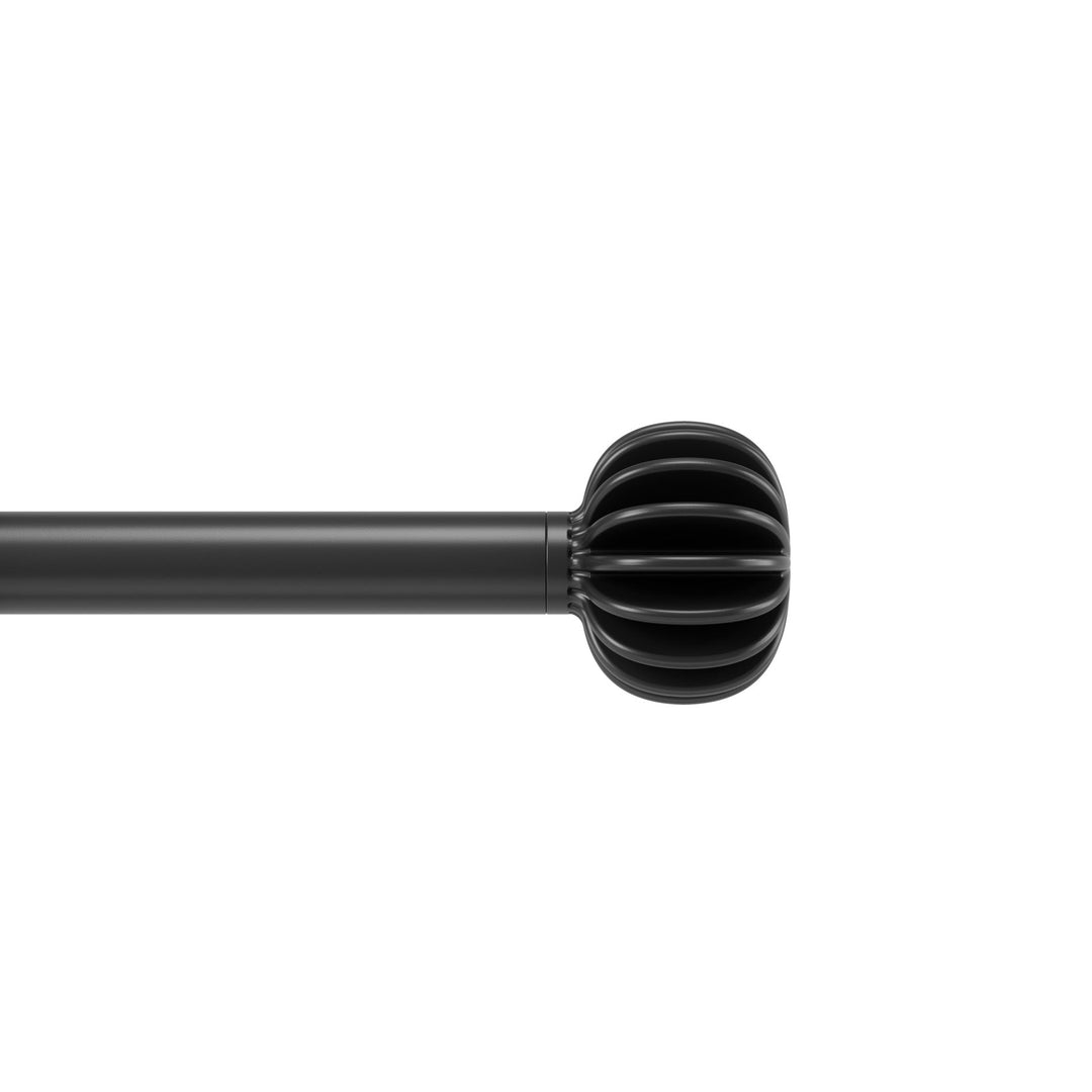 Single Curtain Rods | color: Eco-Friendly Matte-Black | size: 42-120"""" (107-305 cm) | diameter: 1"""" (2.5 cm)