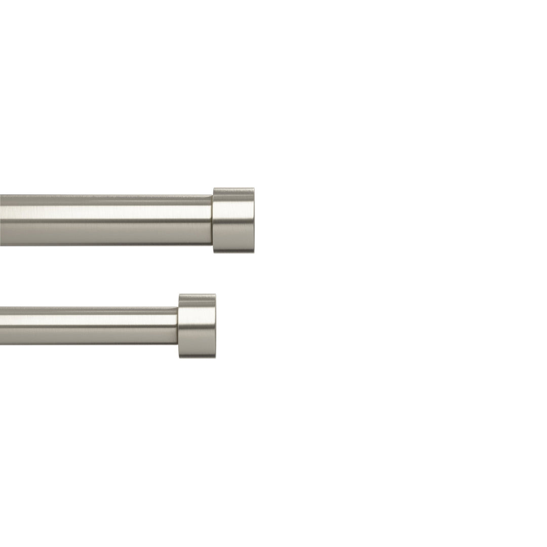 Double Curtain Rods | color: Nickel | size: 66-120"""" (168-305 cm) | diameter: 1"""" (2.5 cm)