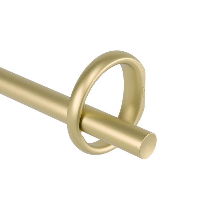 Single Curtain Rods | color: Gold | size: 42-120"""" (107-305 cm) | diameter: 1"""" (2.5 cm)