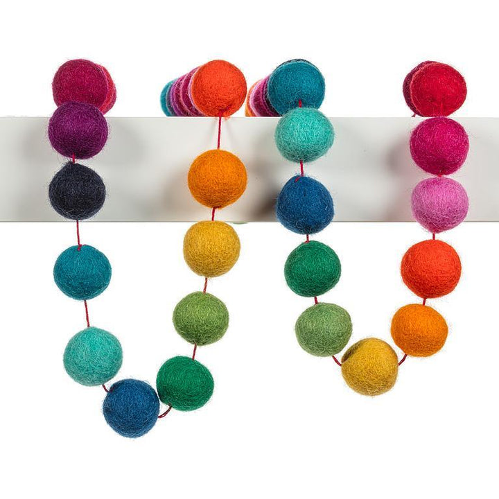 Rainbow Pompom Garland