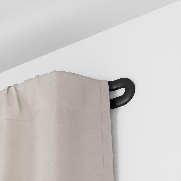 Double Curtain Rods | color: Matte-Black | size: 42-120"""" (107-305 cm) | diameter: 3/4"""" (1.9 cm) | Hover