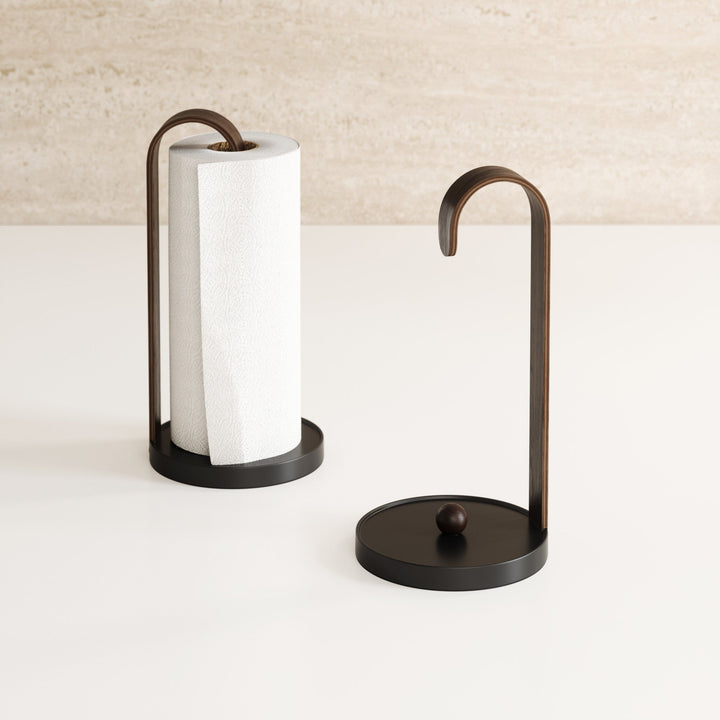 Paper Towel Holders | color: Black-Walnut