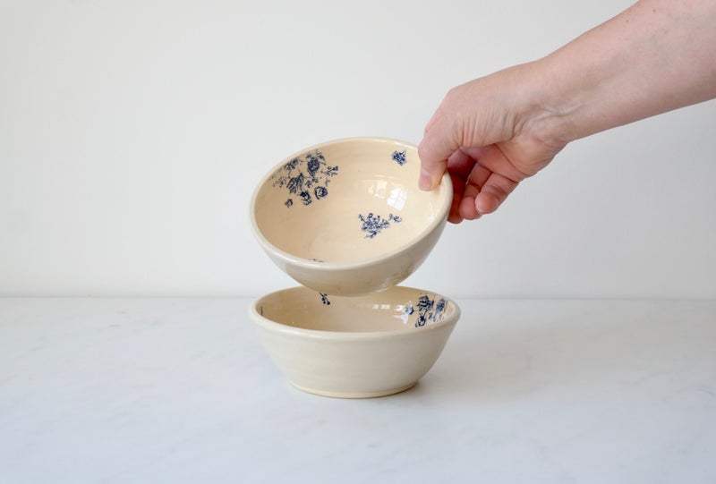 Blue Floral Bowl