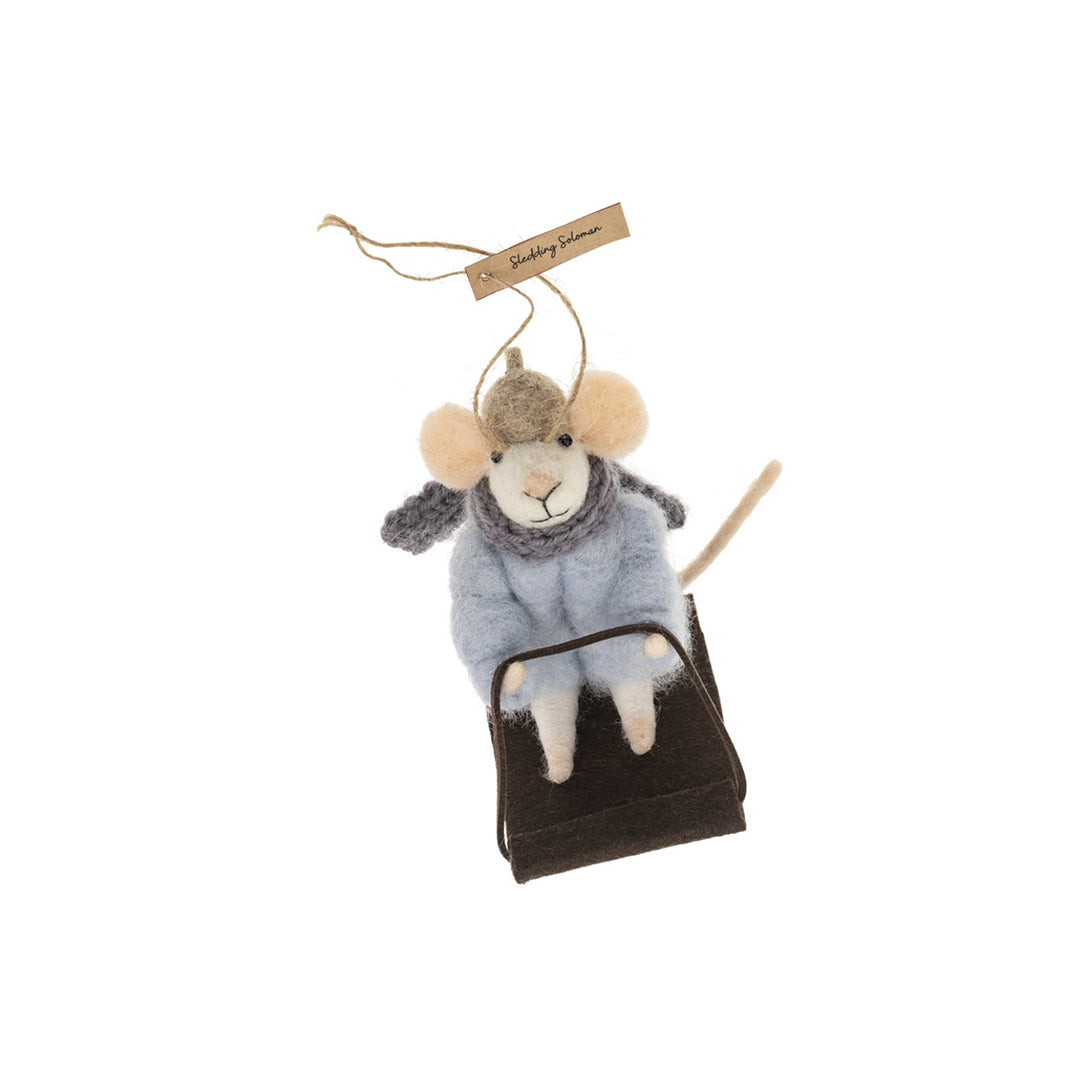 Felt Mice Sledding Soloman