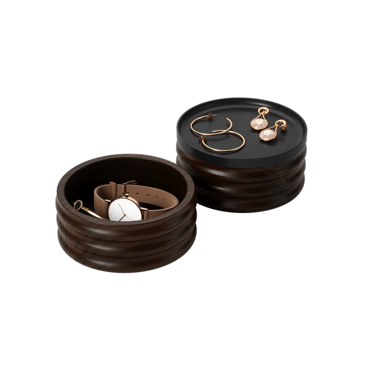 Jewelry Boxes | color: Black/Walnut