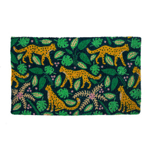 Leopards Handwoven Coconut Fiber Doormat
