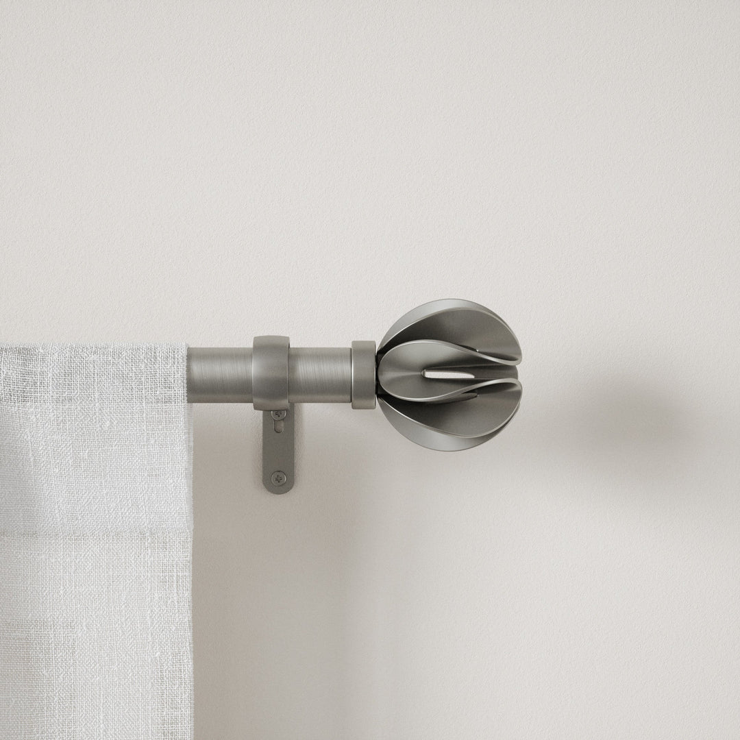 Single Curtain Rods | color: Eco-Friendly Nickel | size: 42-120"""" (107-305 cm) | diameter: 1"""" (2.5 cm) | Hover