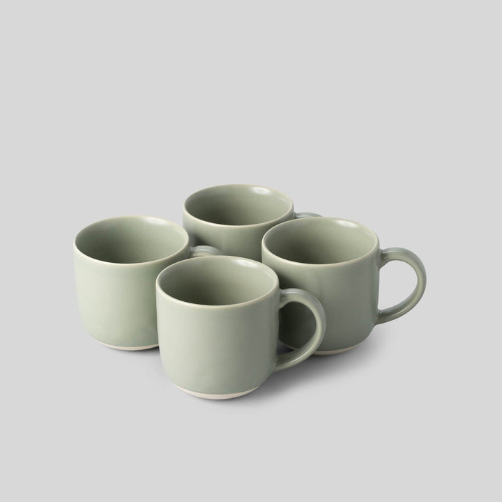 The Mugs, Beachgrass Green - Set of 4