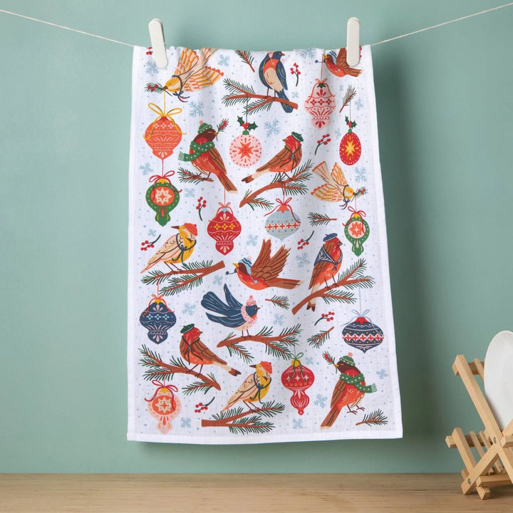 Season's Tweetings Tea Towel